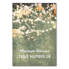 Bruiloft escortkaarten String Lights takken Kaart