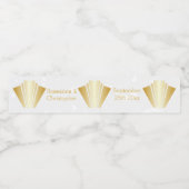 Bruiloft etiketten Gouden Art Deco Design (Enkel label)