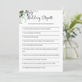 Bruiloft etiquette Grappig Vrijgezellenfeest spel Kaart (Staand voorkant)