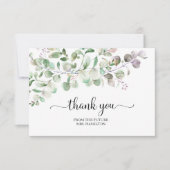 Bruiloft eucalyptus bruidsmeisje dankkaart bedankkaart (Voorkant)