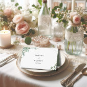 Bruiloft eucalyptus groen boho plaatskaartje