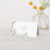Bruiloft Eucalyptus groen Elegant Plaatskaartje (Achterkant)
