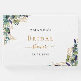 Bruiloft eucalyptus groen lavendel gastenboek