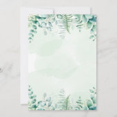 Bruiloft eucalyptus groen varens bos kaart (Achterkant)