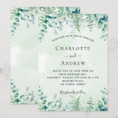 Bruiloft eucalyptus groen varens bos kaart (Voorkant / Achterkant)