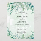 Bruiloft eucalyptus groen varens bos kaart (Voorkant / Achterkant)