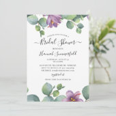Bruiloft Eucalyptus Groene Bloemen Bloemstuk Kaart (Staand voorkant)