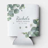 Bruiloft Eucalyptus Groene Bloemen Custom Blikjeskoeler (Achterkant)