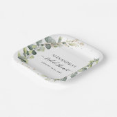 Bruiloft Eucalyptus Groene Boho Tuin Papieren Bordje (Gebogen)