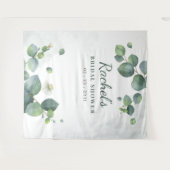 Bruiloft Eucalyptus Groene Moderne Botanische Wandkleed (Voorkant (horizontaal))