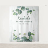 Bruiloft Eucalyptus Groene Moderne Botanische Wandkleed (Voorkant)