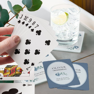 Bruiloft Eucalyptus Groene Plantage Bruidegom Pokerkaarten