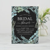 Bruiloft Eucalyptus Groene Waterverf Kaart (Staand voorkant)