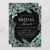 Bruiloft Eucalyptus Groene Waterverf Kaart (Voorkant / Achterkant)