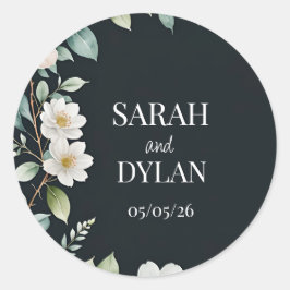 BRUILOFT EUCALYPTUS KRANS bloem aangepaste Sticker