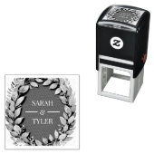 BRUILOFT EUCALYPTUS KRANS STICKER  ZELFINKTENDE STEMPEL (In situ)