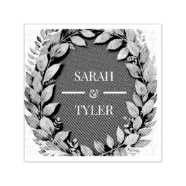 BRUILOFT EUCALYPTUS KRANS STICKER  ZELFINKTENDE STEMPEL