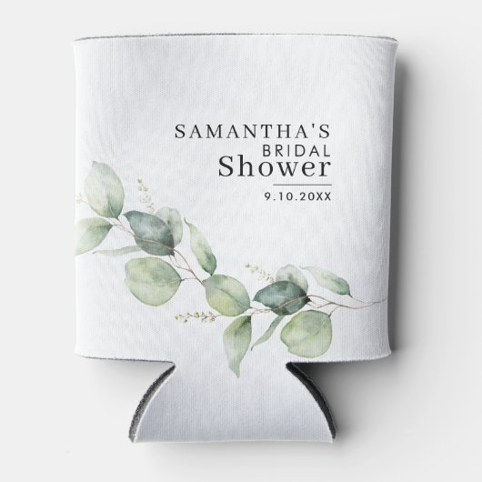 Bruiloft Eucalyptus Minimalistisch Blikjeskoeler (Voorkant)