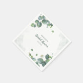 Bruiloft Eucalyptus Script Watercolor Servet (Hoek)