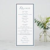 Bruiloft / Evenement Classy en Modern Menu Kaart (Staand voorkant)