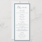 Bruiloft / Evenement Classy en Modern Menu Kaart (Voorkant)
