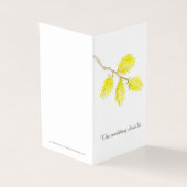 Bruiloft evenement details catkin gele schema kaar kaart (Buitenkant)