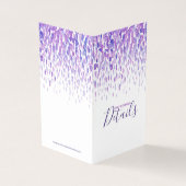 Bruiloft evenement details gast paarse schema kaar kaart (Buitenkant)