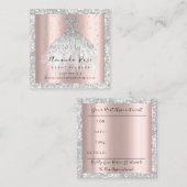 Bruiloft Evenement Planner Roos Confetti rSilverGr Afsprakenkaartje (Voorkant / Achterkant)