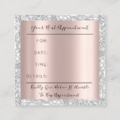 Bruiloft Evenement Planner Roos Confetti rSilverGr Afsprakenkaartje (Achterkant)