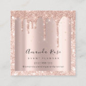 Bruiloft Event Planner Roos Gold Confetti Drips VI Afsprakenkaartje (Voorkant)