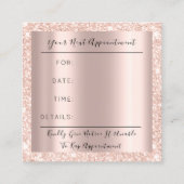 Bruiloft Event Planner Roos Gold Confetti Drips VI Afsprakenkaartje (Achterkant)