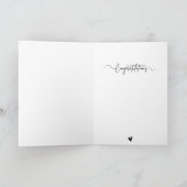 Bruiloft "Ever After" gevouwen Wenskaart Kaart (Binnen)