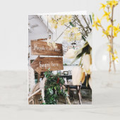 Bruiloft "Ever After" gevouwen Wenskaart Kaart (Gele Bloem)