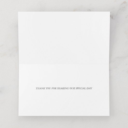 Bruiloft | Exotic Coral Roos Peony Plaatskaartje (Binnenkant ongevouwen)