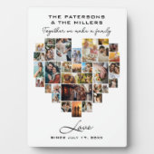 Bruiloft Familie Jubileum Hart Foto Collage Fotoplaat (voorkant)