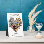 Bruiloft Familie Jubileum Hart Foto Collage Fotoplaat (Zijkant)