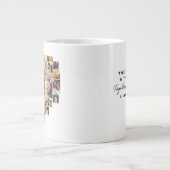 Bruiloft Familie Jubileum Hart Foto Collage Grote Koffiekop (Voorkant)