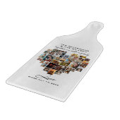 Bruiloft Familie Jubileum Hart Foto Collage Snijplank (Hoek)