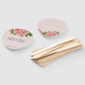 BRUILOFT FAN chique blush roze bloemenpioen bloem Handwaaier (Niet-gemonteerd)