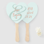 Bruiloft Fan hebben en houden Gezegde Handwaaier (Voorkant en achterkant)