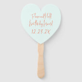 Bruiloft Fan hebben en houden Gezegde Handwaaier (Achterkant)