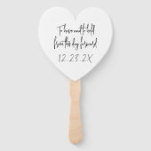 Bruiloft Fan hebben en houden Gezegde neutraal Handwaaier (Achterkant)