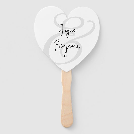 Bruiloft Fan hebben en houden Gezegde neutraal Handwaaier (Voorkant)