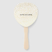 BRUILOFT FAN modern stijlvol goud confetti mr & mr Handwaaier (Achterkant)