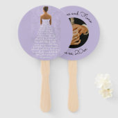 Bruiloft fan Prinses gedicht Handwaaier (Voorkant en achterkant)