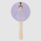 Bruiloft fan Prinses gedicht Handwaaier (Voorkant)