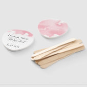 BRUILOFT FAN stijlvolle waterverf chique blush roz Handwaaier (Niet-gemonteerd)