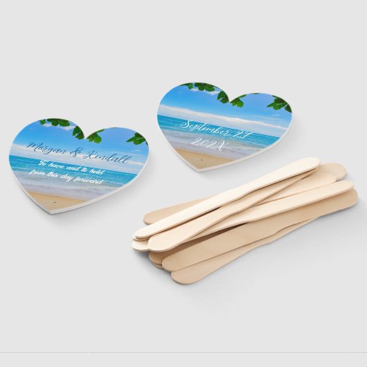 Bruiloft Fan Tropical Water Gezegde Handwaaier (Niet-gemonteerd)