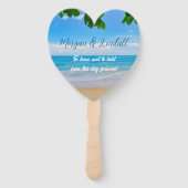Bruiloft Fan Tropical Water Gezegde Handwaaier (Voorkant)