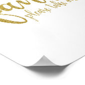 Bruiloft Fans Goud Glitter 8x10 Bord Poster (Hoek)